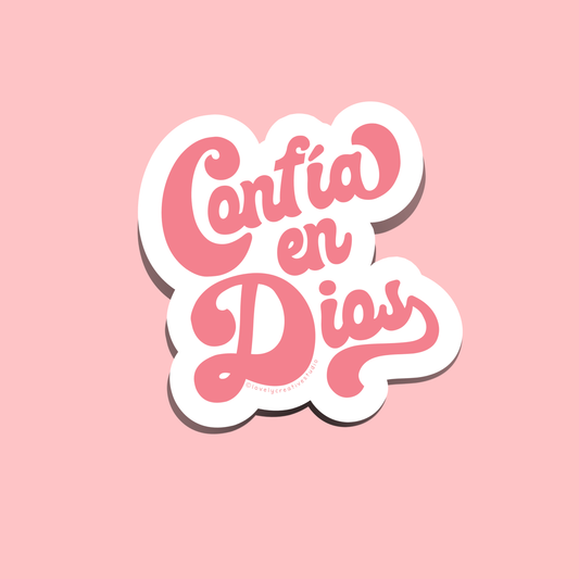 Premium Sticker "Confía en Dios"