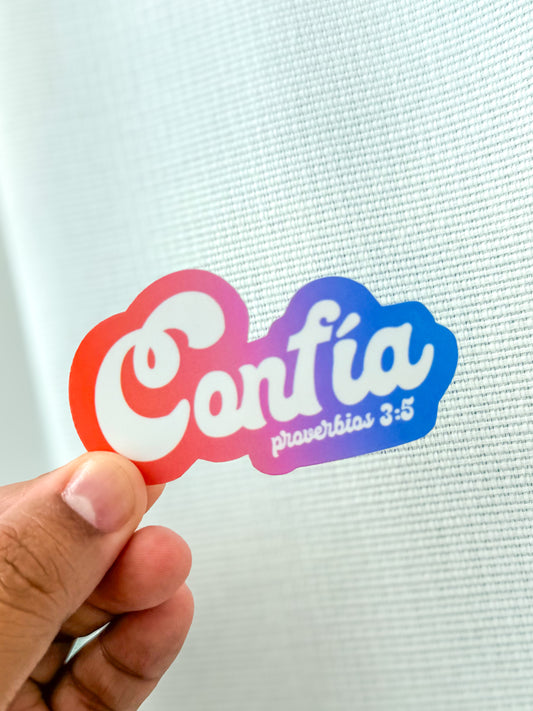 Sticker "Confía Proverbios 3:5"